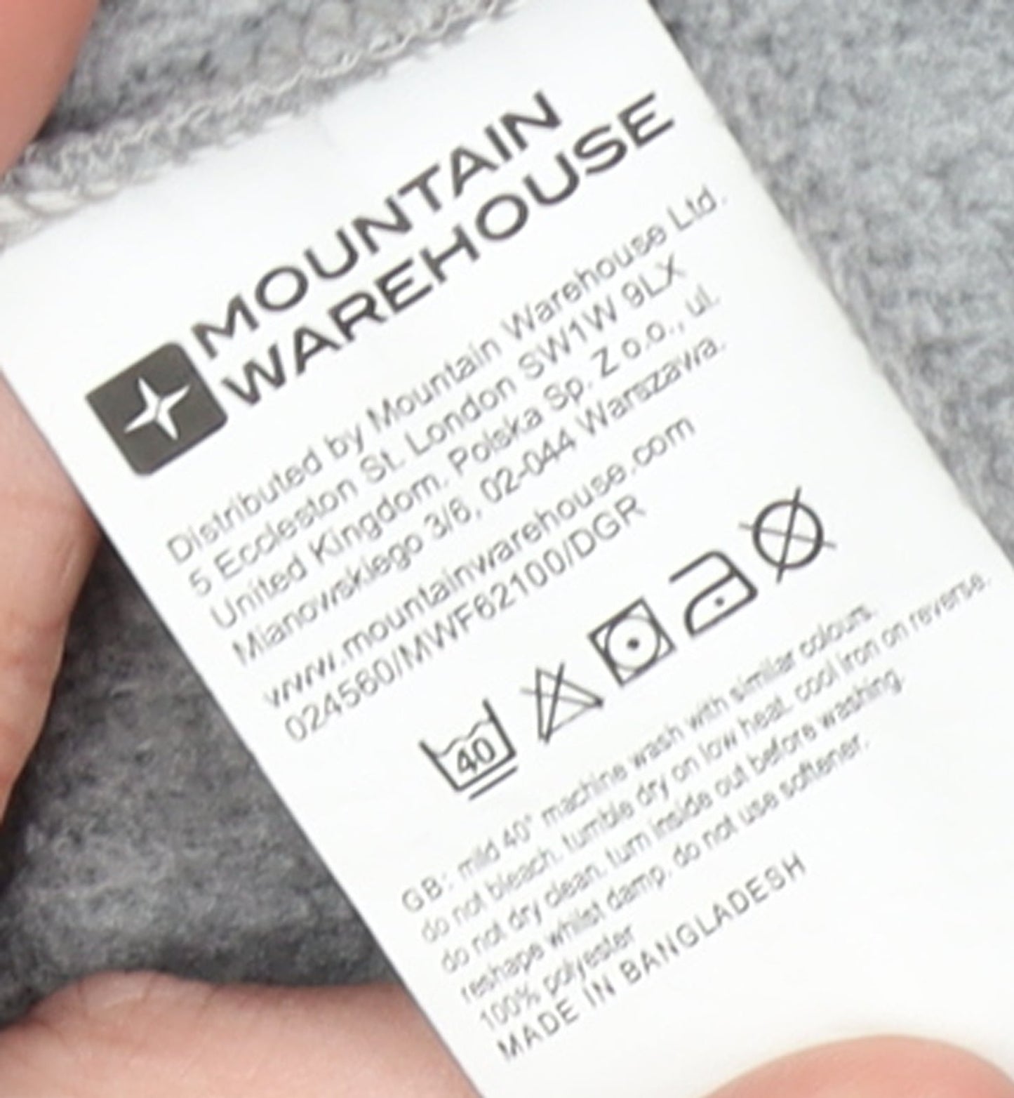 Womens UK Size 16 Mountain Warehouse Grey Pullover Sweatshirt