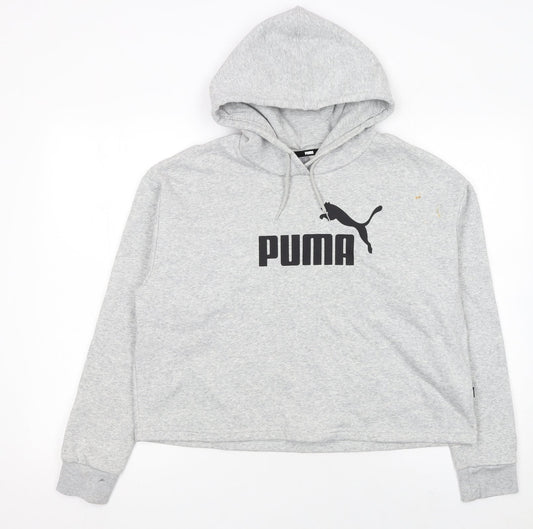 Womens UK Size M PUMA Grey Pullover Hoodie