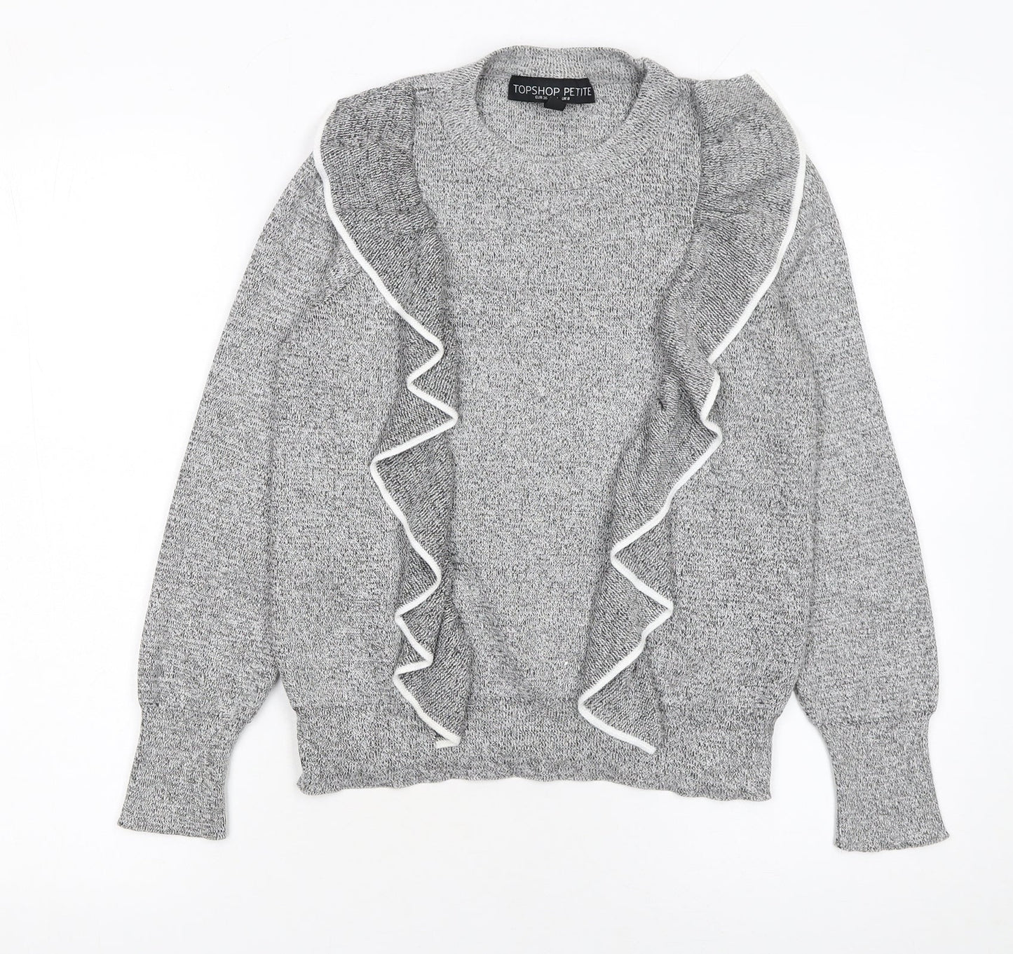 Womens UK Size 8 Topshop Grey Pullover Jumper