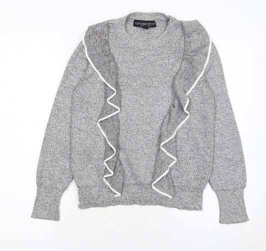 Womens UK Size 8 Topshop Grey Pullover Jumper
