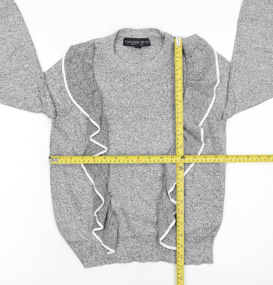 Womens UK Size 8 Topshop Grey Pullover Jumper