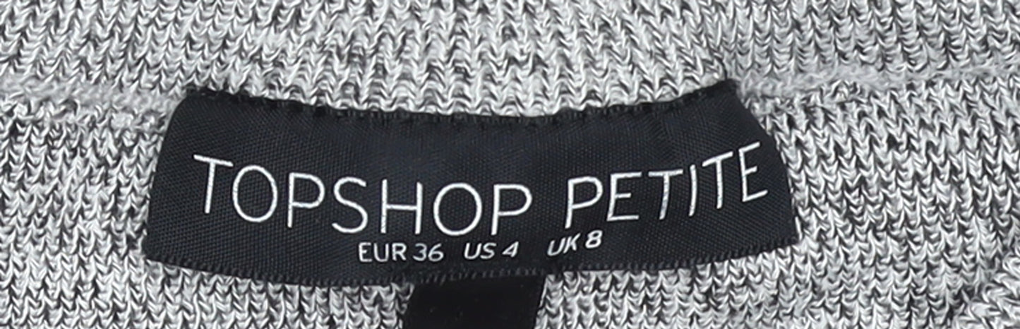 Womens UK Size 8 Topshop Grey Pullover Jumper