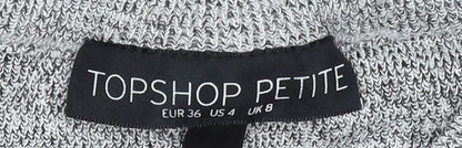 Womens UK Size 8 Topshop Grey Pullover Jumper