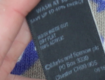 Marks and Spencer Women’s Multicoloured Size 16 Crew Neck Acrylic Jumper