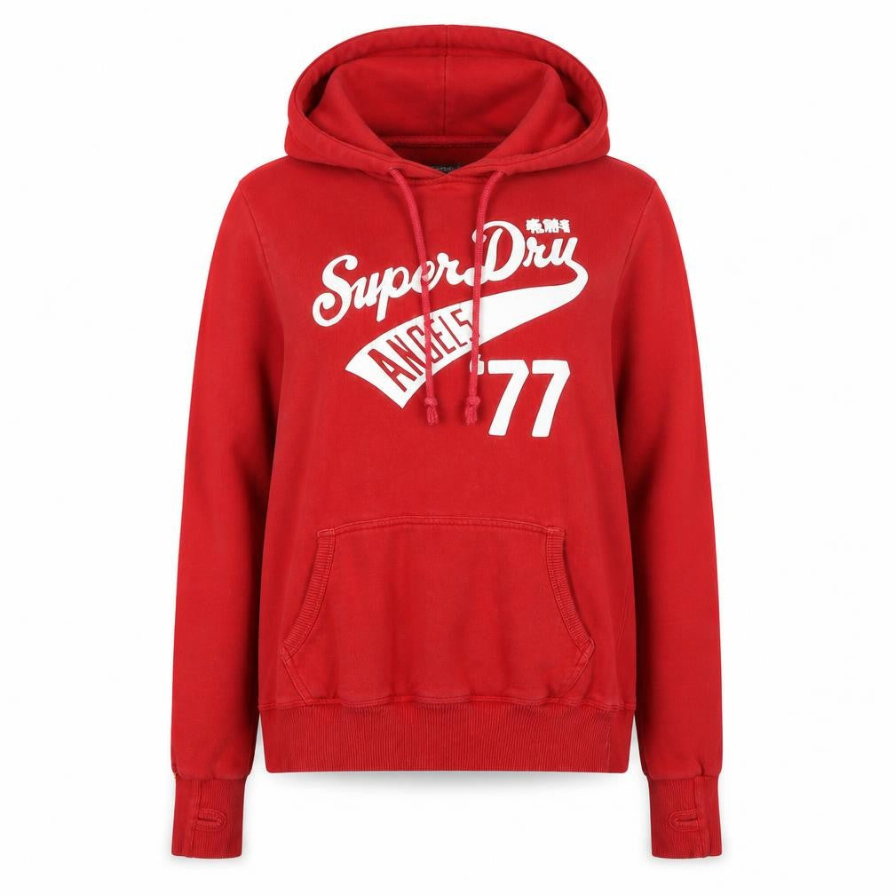Womens UK Size S Superdry Red Pullover Hoodie