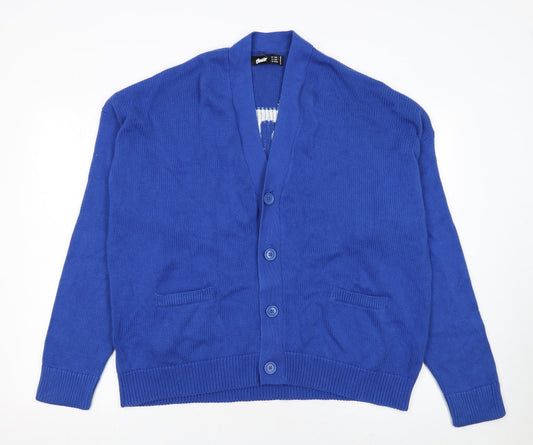 Womens UK Size S Stussy Blue Cardigan Jumper