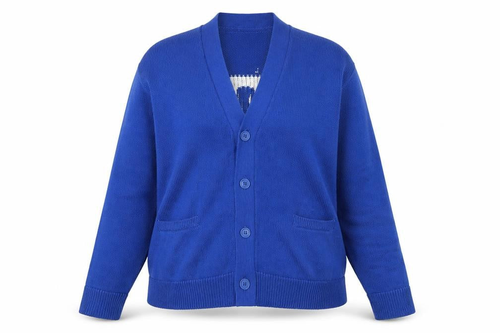 Womens UK Size S Stussy Blue Cardigan Jumper
