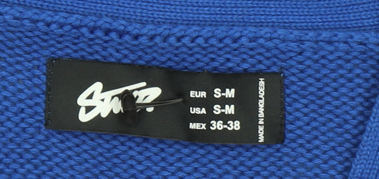 Womens UK Size S Stussy Blue Cardigan Jumper
