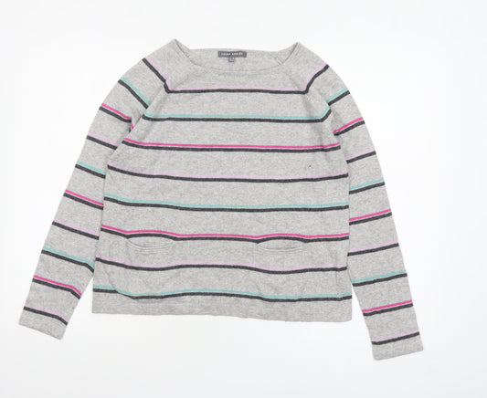 Womens UK Size 10 Laura Ashley Grey Pullover Jumper
