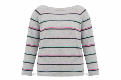 Womens UK Size 10 Laura Ashley Grey Pullover Jumper
