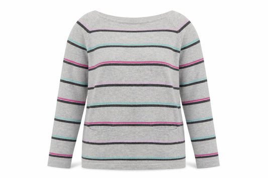 Womens UK Size 10 Laura Ashley Grey Pullover Jumper
