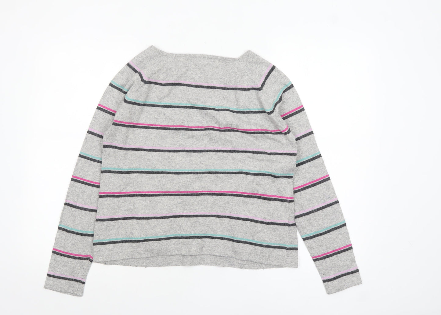Womens UK Size 10 Laura Ashley Grey Pullover Jumper