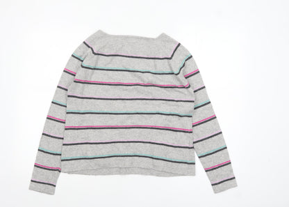 Womens UK Size 10 Laura Ashley Grey Pullover Jumper
