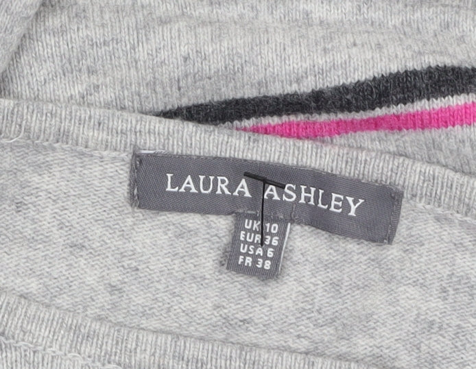 Womens UK Size 10 Laura Ashley Grey Pullover Jumper