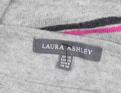 Womens UK Size 10 Laura Ashley Grey Pullover Jumper