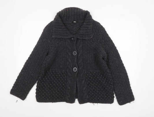 Womens UK Size 16 Marks and Spencer Black Cardigan Jumper