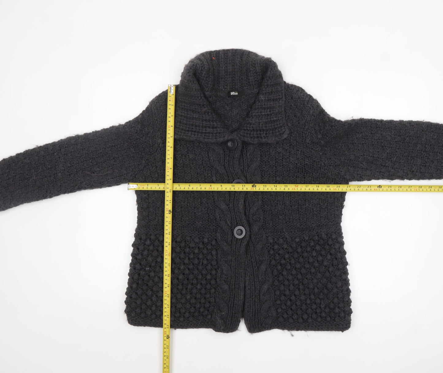 Womens UK Size 16 Marks and Spencer Black Cardigan Jumper