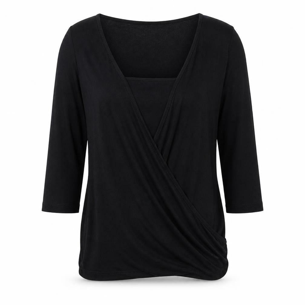 Womens UK Size L Firetrap Black Wrap Blouse