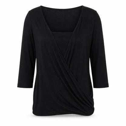 Womens UK Size L Firetrap Black Wrap Blouse