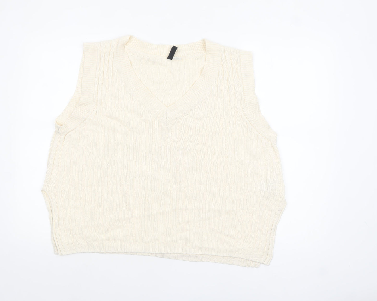 Womens UK Size 12 H&M Ivory Vest Jumper