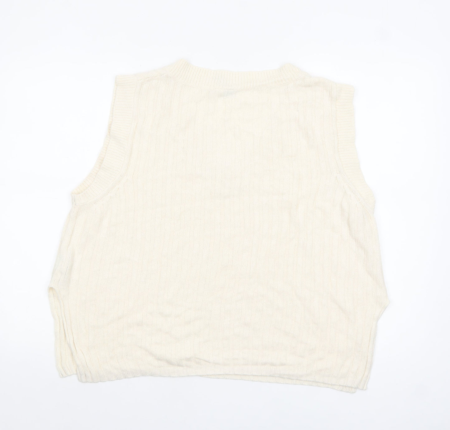 Womens UK Size 12 H&M Ivory Vest Jumper