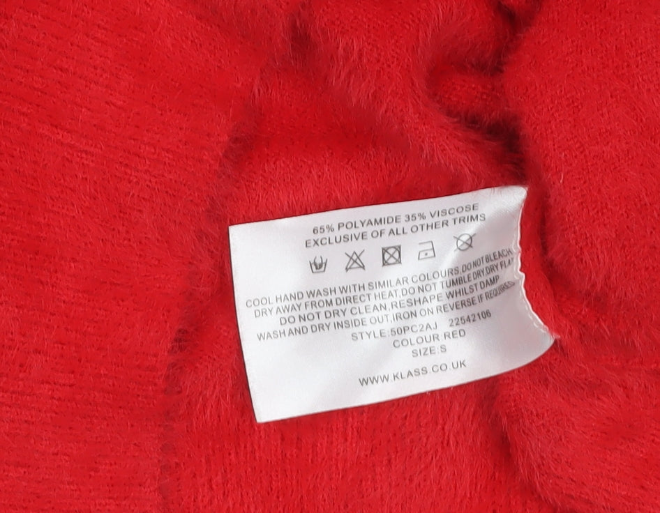 Womens UK Size S Klass Red Pullover Jumper