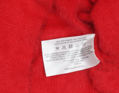 Womens UK Size S Klass Red Pullover Jumper
