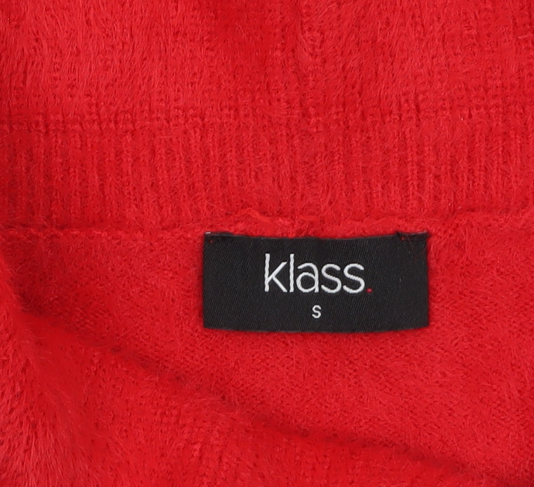 Womens UK Size S Klass Red Pullover Jumper