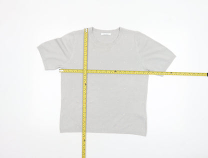 Marks and Spencer Women’s Grey Short Sleeve Pullover Jumper Size 12