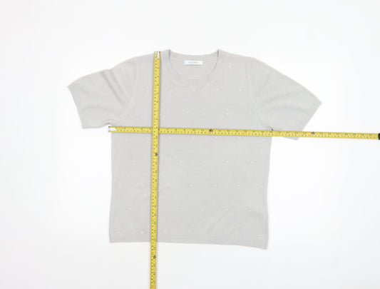 Marks and Spencer Women’s Grey Short Sleeve Pullover Jumper Size 12