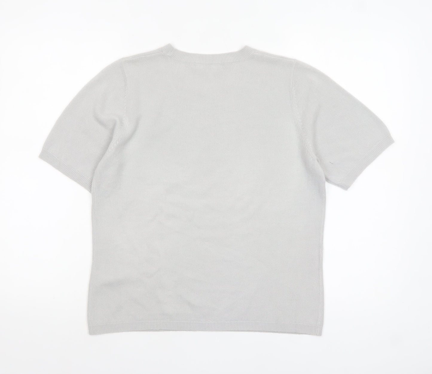 Marks and Spencer Women’s Grey Short Sleeve Pullover Jumper Size 12