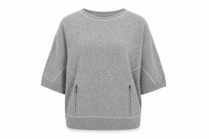 Marks and Spencer Women's Grey 3/4 Sleeve Knit Jumper Size 14