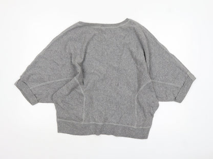 Marks and Spencer Women's Grey 3/4 Sleeve Knit Jumper Size 14
