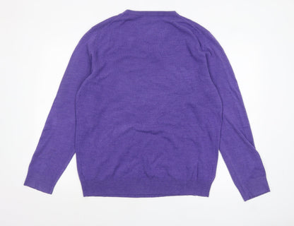 Mens UK Size XL John Lewis Purple Pullover Jumper