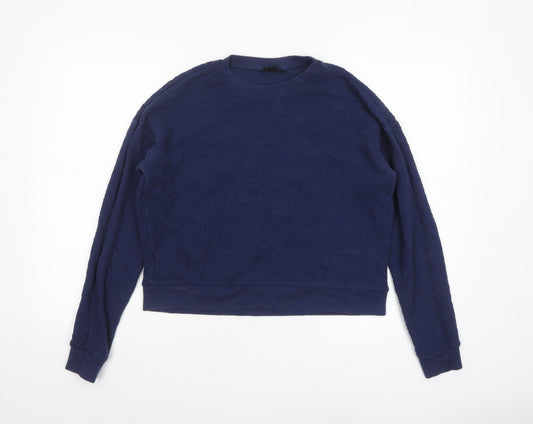Womens UK Size 10 Topshop Blue Pullover Sweatshirt