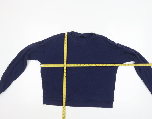 Womens UK Size 10 Topshop Blue Pullover Sweatshirt