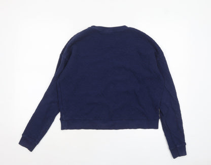 Womens UK Size 10 Topshop Blue Pullover Sweatshirt
