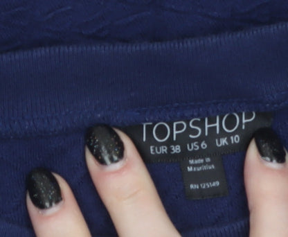 Womens UK Size 10 Topshop Blue Pullover Sweatshirt