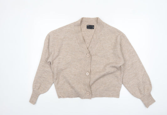 Womens UK Size 6 ASOS DESIGN Beige Cardigan Jumper