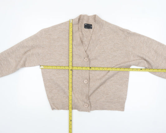 Womens UK Size 6 ASOS DESIGN Beige Cardigan Jumper