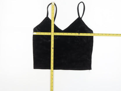 Womens UK Size L Sparkle & Fade Black Camisole Tank
