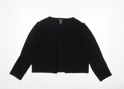 DKNY Womens Black XL Knit Cardigan Long Sleeve Round Neck
