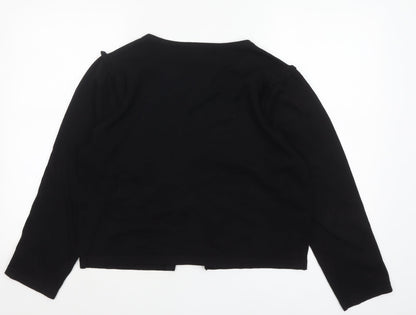 DKNY Womens Black XL Knit Cardigan Long Sleeve Round Neck