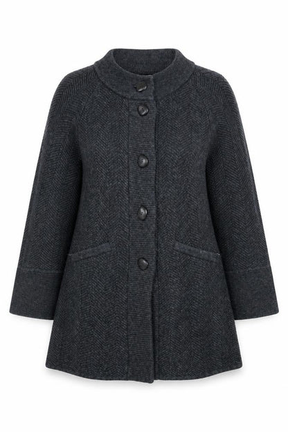 Womens UK Size 2 Caroline Charles Grey Cardigan Jumper