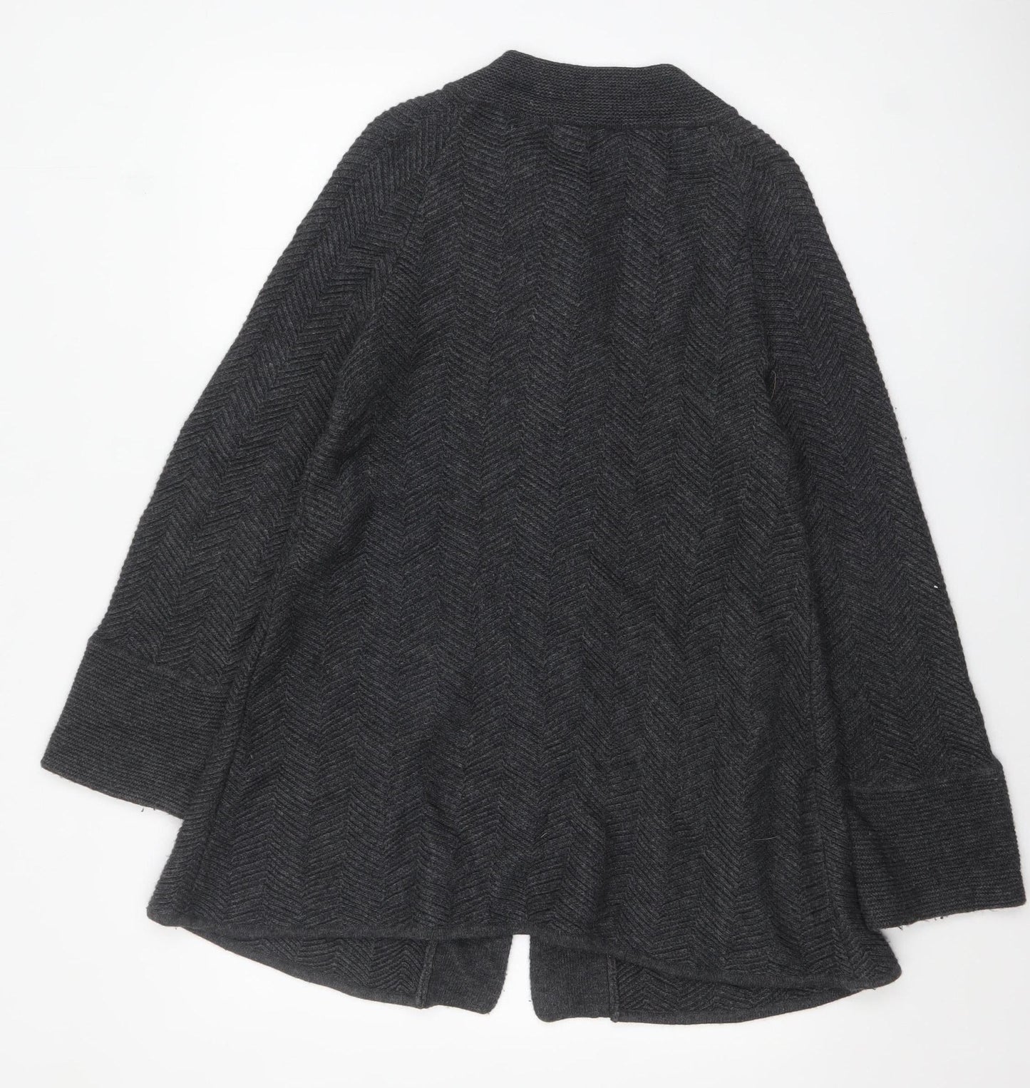 Womens UK Size 2 Caroline Charles Grey Cardigan Jumper