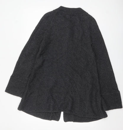 Womens UK Size 2 Caroline Charles Grey Cardigan Jumper