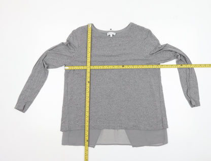 Womens UK Size 10 Warehouse Grey Tunic Blouse
