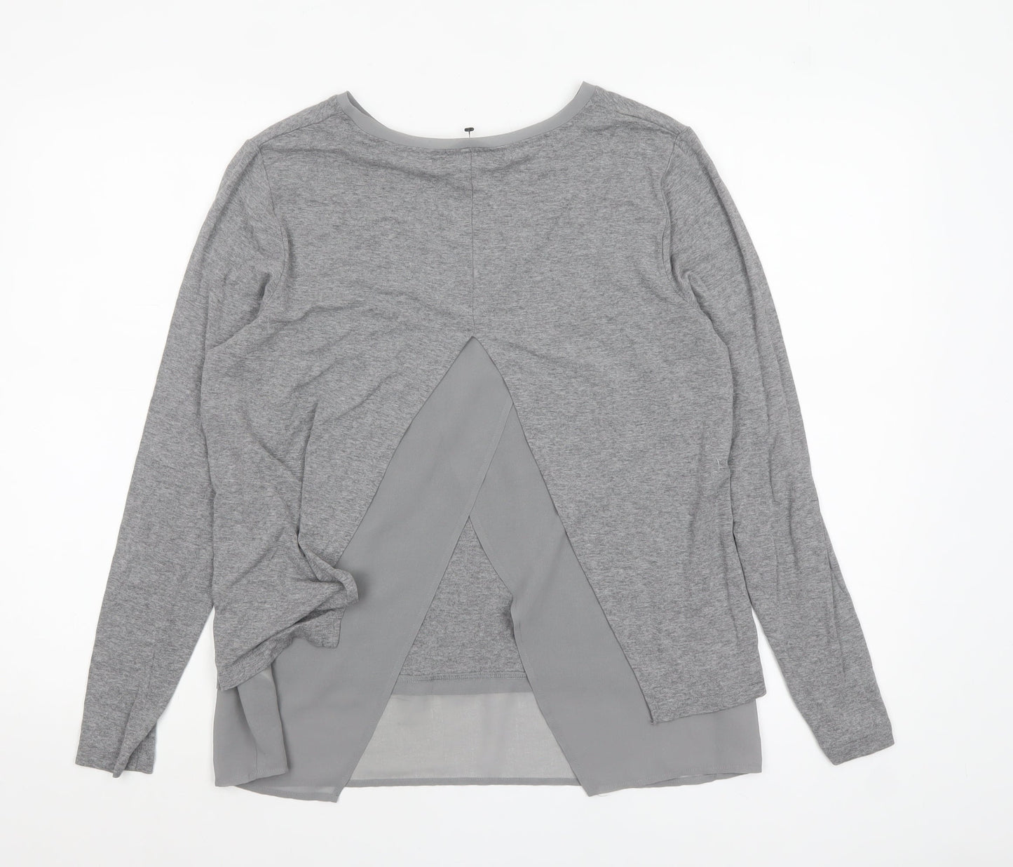 Womens UK Size 10 Warehouse Grey Tunic Blouse