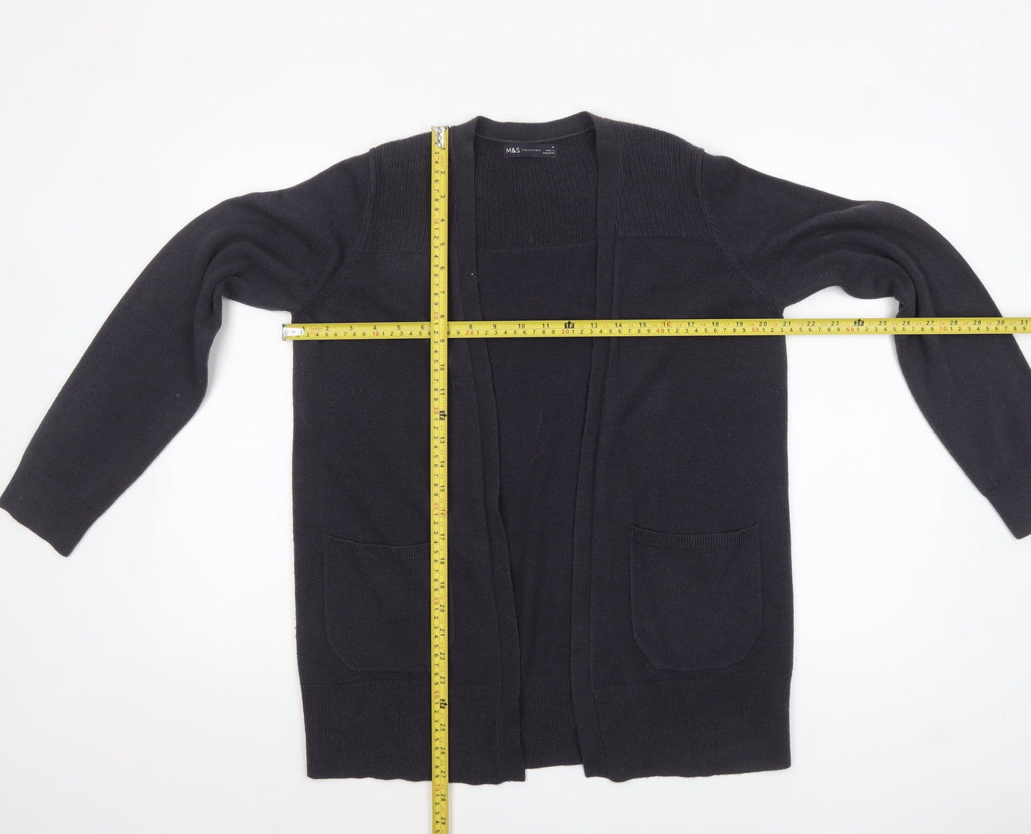 Womens UK Size M Marks and Spencer Black Cardigan Jumper