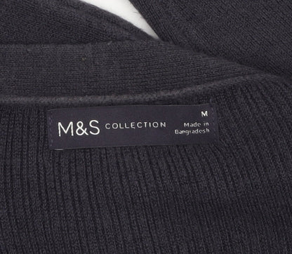 Womens UK Size M Marks and Spencer Black Cardigan Jumper